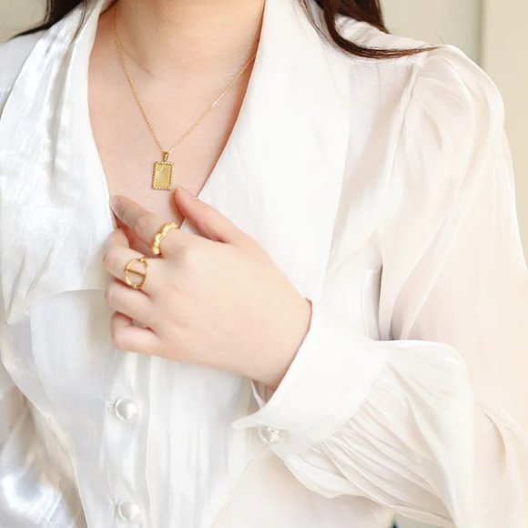 Sun Pendant Necklace 18K Gold Plated - Picture 6 of 9